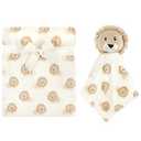 Hudson Baby Unisex Baby Plush Blanket with Security Blanket, Lion, One Size
