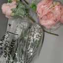 Zeyune 12 Sets Mason Jar Centerpiece Table Decorations, Artificial Peony Baby's Breath Flower Bouquets, Faux Flowers with Vase, Rustic Decor Gifts for Home, Wedding, Holiday (Light Pink)