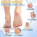 72 Pcs U-Shaped Callus Pads for Feet, Callus Cushions for Bottom of Foot, Self Adhesive Felt Foot Metatarsal Corn Pads for Relieve Heel and Forefoot Pressure, Foot Pain Relief for Men and Women
