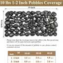 FANTIAN 40 lbs Black River Rocks for Outdoor Landscaping, 1-2 Inch Decorative Black Pebbles Stones for Planter, Garden Rocks, Vase, Home Dcor, Plant Rocks, Paving Stones and Fountain