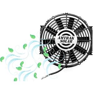Amtrak Solar 12-Inch Solar Attic Exhaust Fan  USA-Made, Plug & Play, Whisper-Quiet Ventilation for Attic, Garage, Shed, Greenhouse (Fan Only)