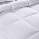 Bedding Comforters Queen Size, All Season Duvet Insert, Down Alternative Box Stitched Bed Comforter with Corner Tabs, Machine Washable (White)
