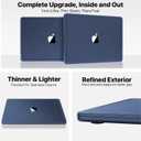 Soonjet CrackGuard for MacBook Air 15 inch Case | M5 M4 M3 M2 2026 2025-2023 | Anti-Crack Upgrade |100% Match Official Color | Hard Shell Laptop Cover | A3448 A3241 A3114 A2941 | Midnight Clear