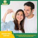 7 x A-Z Stainless Steel Letter Keychain - Alphabet Initial Key Ring for Men Women, Purse or Car Charm