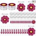 Sieral 100 Sets Wedding Favors for Guests Bulk Depotting Makeup Containers Bridal Shower Prizes Return Gifts Cosmetic Containers with Purple Flower Greeting Card for Guest Bridal Wedding Favor