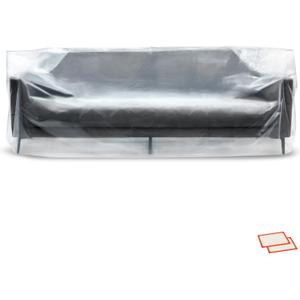 Plastic Furniture Covers for Moving - Heavy-Duty Couch Cover for Sofa, Waterproof & Dustproof Clear Moving Bags for Renovation, Wrap or Storage - Extra Large Bag Open Size 96 x 42 x 62 Inch