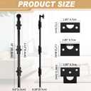 Tandefio 18" Cane Bolt for Gate Heavy Duty Solid Brass Slide Dutch Door Bolt Latch Oil Rubbed Bronze Hardware Locks Attic Latch for Dutch Sliding Barn Door Wooden Fence Metal Gate, Bronze