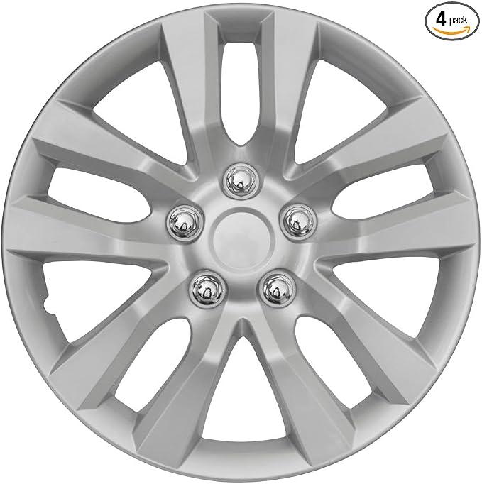 BDK 4-Pack Premium 16" Wheel Rim Cover Hubcaps OEM Style Replacement Snap On Car Truck SUV Hub Cap - 16 Inch Set 