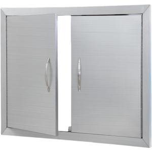 30x21 Stainless Steel Outdoor Kitchen Door  Flush Mount BBQ Access Door, Waterproof & Corrosion-Resistant, Easy Installation for BBQ Islands & Cabinets (Silver)