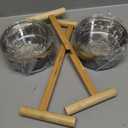 UPSKY Elevated Dog Bowls  27oz Stainless Steel Anti-Spill Set with Wooden Stand, Double Raised Bowls for Small/Medium Dogs to Reduce Neck Strain & Improve Digestion (Grey)