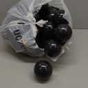 2.75 Inch Big Ball Pit Balls - Crush Proof Plastic Balls for Ball Pit Pack of 50pcs Set for Toddlers Ball Pool Playtent Tunnels with Reusable Storage Bag (Black)