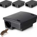 4 Pack Key Required Rat Station Box 1 Large & 3 Compact Outdoor Mouse Bait Stations Box Lockable Weather Resistant Bait Boxes for Indoor & Outdoor