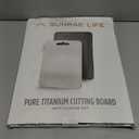 Pure Titanium Cutting Board, Double-Sided, Dishwasher Safe, includes Anti-slip Mat, Juice Groove,Titanium Cutting Boards for Kitchen - Chopping Board for Homemaker Mom Dad Chefs