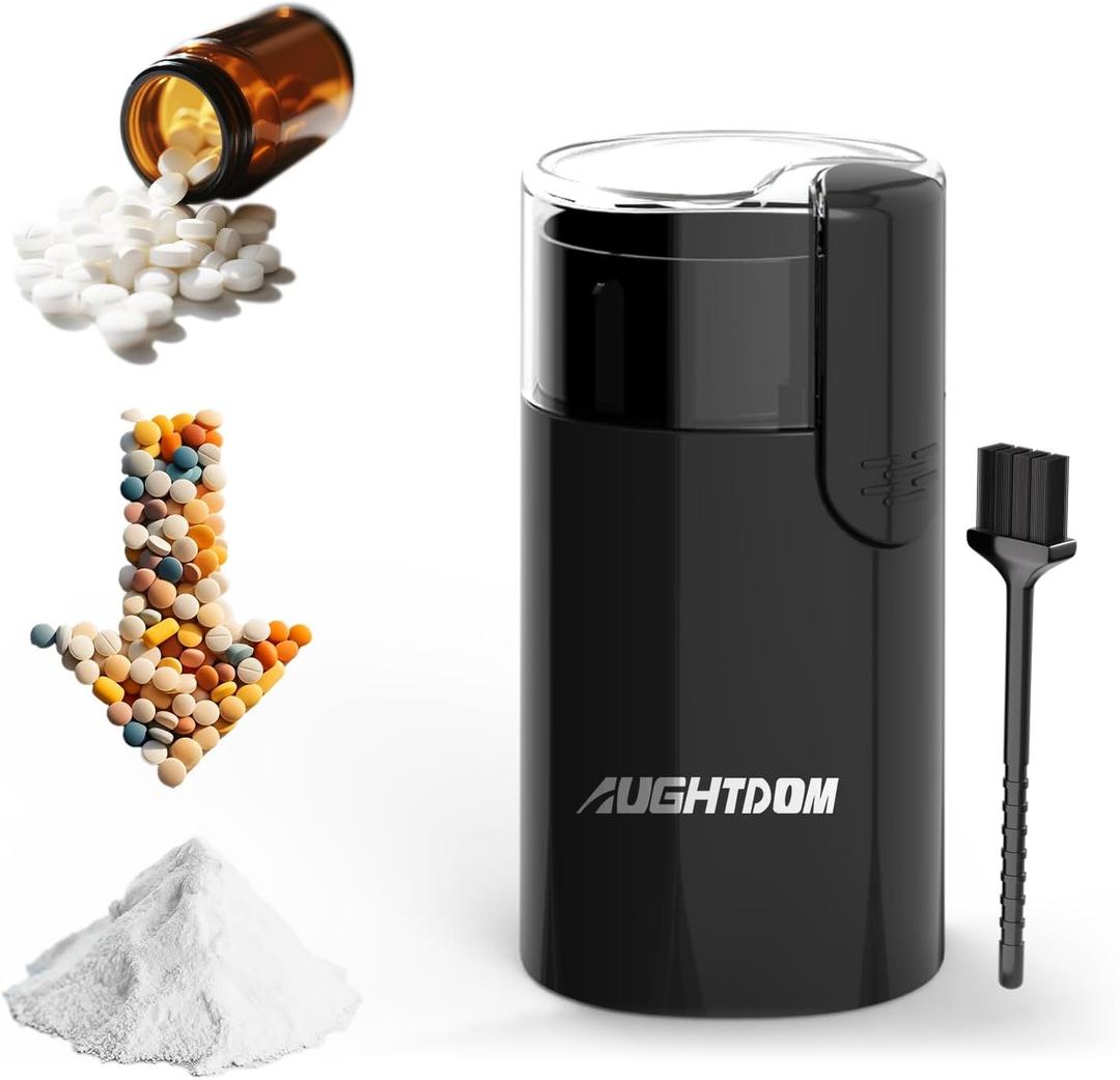 Electric Pill Crusher Crusher - 30000 RPM Powerful Motor for Fast Fine Powder, Electronic Pulverizer to Crush Multiple Small/Large Pills & Vitamins for Adults, Elderly, Kids, Pets, Feeding Tubes