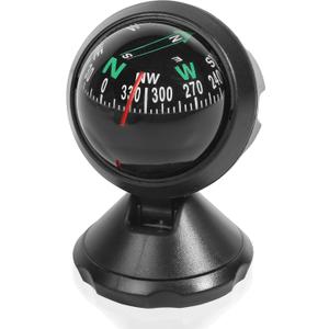 bylikeho Car Compass,Compass for Car,Car Accessories Automotive Compass Ball,Car Compass Ball with Bottom Stick,Dash Mount Adjustable Compass Ball for Boat Car Truck Marine Caravan to Find Direction