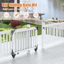 MOFEEZ Sliding Gate Kit Decorative Rolling Gate Hardware Kit Heavy Duty for Smooth Quiet Sliding Operation
