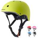 BURSUN Kids Bike Helmet Ventilation & Adjustable Toddler Helmet for Ages 2-3-5-8 Kids Boys Girls Multi-Sport Helmet for Bicycle Skate Scooter, Yellow,Small