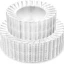YOUBET 100PCS Clear Scalloped Plastic Plates - Heavy Duty Clear Disposable Plates, Fancy Hard Scalloped Plates Include 50 Dinner Plate, 50 Dessert Plate, for Wedding & Party