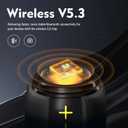 Portable Wireless Speaker, BT5.3, IPX6 Waterproof,Stereo Sound, RGB Lights,TWS Pairing,TF-Card in, for Home Theater, Party,Outdoor Travel (Black)