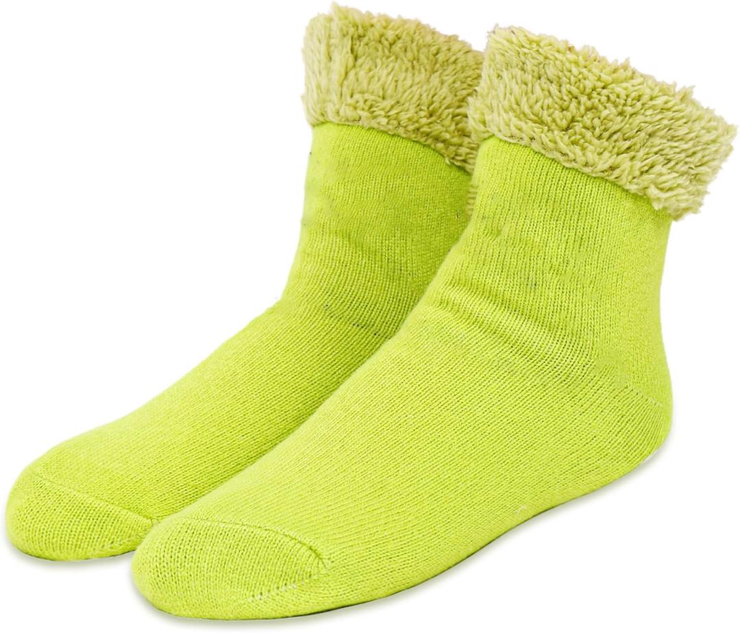 Christmas Slipper Sock with Grips (Green)