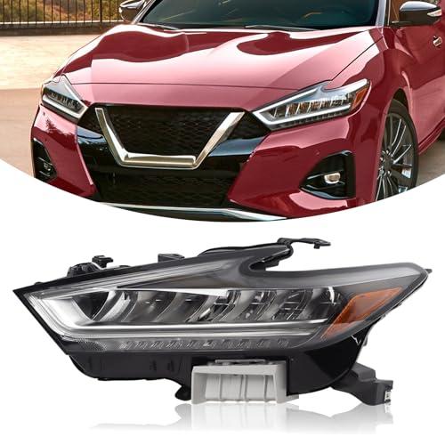 LED Type Headlights Assembly Compatible with 2019 2020 2021 Nissan Maxima Headlamp Left Driver Side NI2502269 260609DJ0B