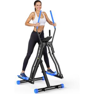 OWLSKY Air Walk Elliptical Exercise Machine for Home Gym  Full-Body Cardio Cross Trainer Glide Exercise with LCD Monitor, Device Holder, Low-Impact Workout, Full Body Fitness Equipment 400LBS