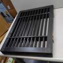 Pet Dog Gate Freestanding, (Black Pet Gate, 3 Panel 30" × 24-49" Tall)
