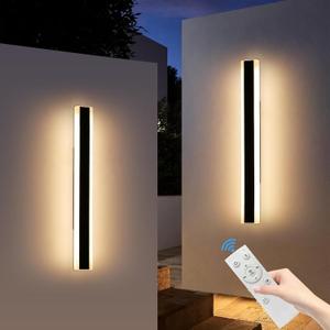 Mikeru 2pack 31.4inch Outdoor Wall Light Fixtures, 10%-100% Dimmable Outdoor Wall Lights Exterior Front Porch Light 3000-6000k Wall Mounted Led Lighting for Basement, Shop,Garage Lighting