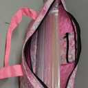 American Mahjong Game Set, 166 White Tiles, 4 All-in-One Color Rack/Pushers, Complete Mahjong Set with Pink Printed Carrying Bag