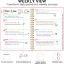 2026 Planner, Weekly and Monthly Calendar Planner Book, January 2026 - December 2026, Hardcover Spiral Planner with Monthly Tabs, Notes Pages, Perfect for Women & Men, A5 (6.4" x 8.5") - Pink