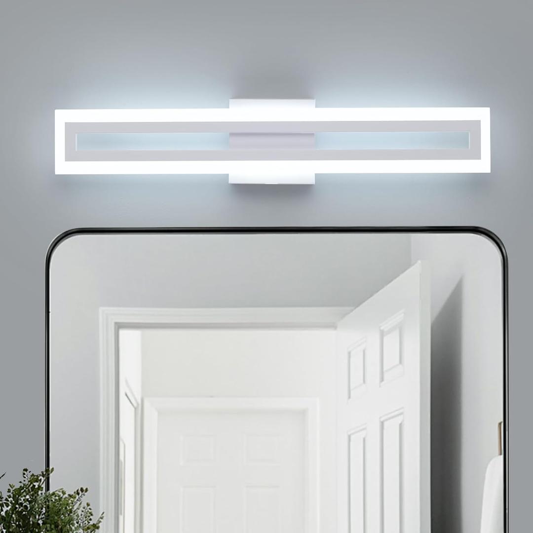 24 Inch Bathroom Vanity Lights, 6000K Daylight LED Wall Sconce for Bathroom, Bedroom, 20W Modern Lighting Fixture, Brushed Nickel Finish