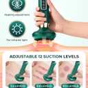 Lymphatic Drainage Massager Electric Cupping Massager with Heat Vibration and Red Light, 12 Level Suction Body Massager for Legs Arms Waist Abdomen, Rechargeable Cellulite Massage Tool for Home Use
