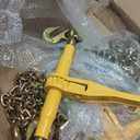 KJE (2) Ratchet Chain Binders 5/16" -3/8" Grade 70 + (2)5/16"10' Chains, Heavy Duty Chain and Ratcheting Binder Set WLL 5,400 Lbs, Suitable for Tie Down, Hauling, Towing