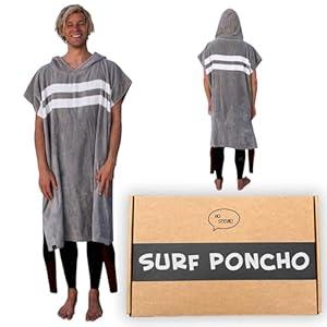 Ho Stevie! Surf Poncho - Warm and Soft - Easily Change in/ Out of Wetsuit Without Towel Falling Down, ONE SIZE FITS ALL