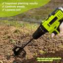 4-in-1 Soil Cultivator Garden Handheld Drill Tiller Attachment, Loosener Tool and Soil Digger for Planter Boxes and Raised Garden Beds, Planter Auger Compatible with 3/8" Hex Drive Drill