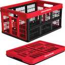 CleverMade Collapsible Utility Crate For Storage, 45L 1 Pack, Red