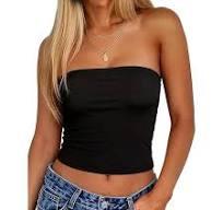 Mylleure Women Sheer Mesh Tube Top Back Zip Up Sleeveless Strapless Bandeau Crop Top Sexy See Through Going Out Streetwear, Large