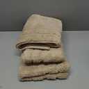 HOMEIDEAS Bathroom Rugs Sets 3 Piece, Super Soft and Absorbent Non Slip Microfiber Toilet Bath Mat with U-Shaped (Beige)