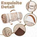 Genovega 2 in 1 Extra Large Rug Outdoor Picnic Blanket Waterproof Woven Boho Mat Giant Beach Towel Travel Essential Yoga Accessories Park Patio Lawn Garden Ground Music Festival Concert Must Have