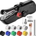 Handheld Sewing Machine, Mini Portable SewingMachine for Beginners, Electronic Small Sewing Machine for Quick Stitching & DIY Crafts, Complete Sewing Kit (N-Black)