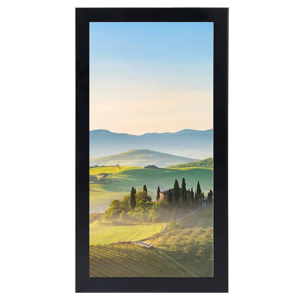 12x24 inch Picture Frame, 16x24 Photo Frames  Vertical and Horizontal Display - Wall Hanging Poster Frame - Black