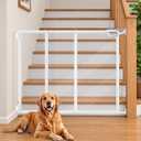 27"-42" Extra Wide Dog Gates for Doorways, 30" H Indoor Pet Gate for Stairs