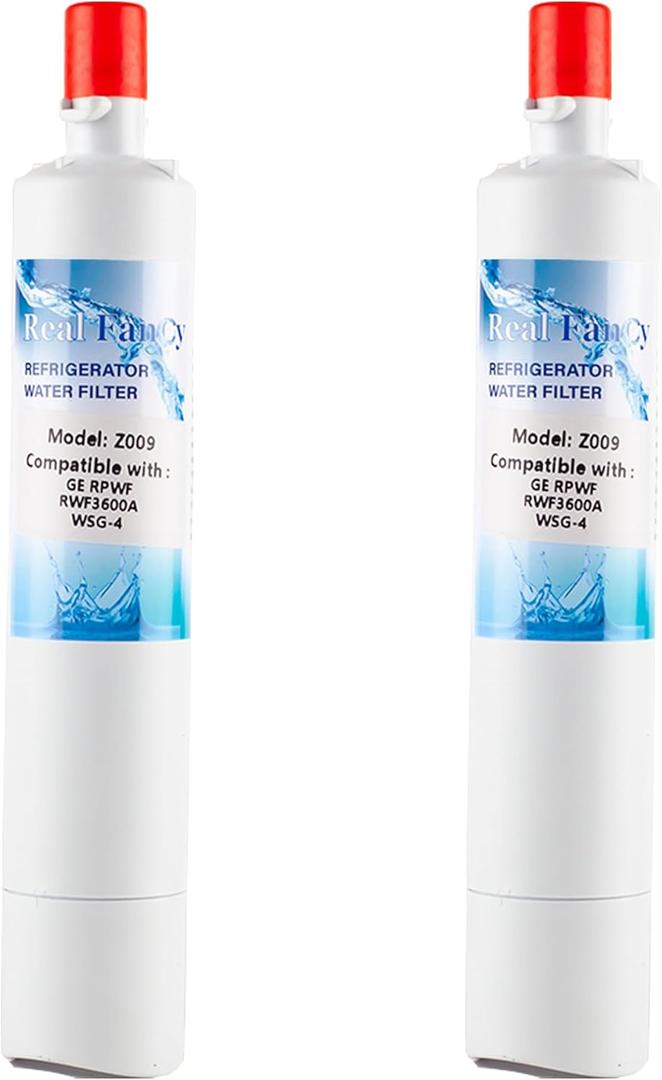 Water Filter Replacement for GE RPWF (Without CHIP) Refrigerator Water Filter, Compatible with RWF1063, RWF3600A, WDS-RPWF, WSG-4, DWF-36, R-3600, AQF-RPWF, MPF15350, 2 Pack