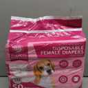 American Kennel Club Female Dog Wrap, Disposable Diapers with Wetness Indicator, Small, 50 Count 