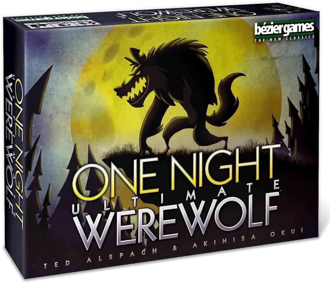 One Night Ultimate Werewolf  Fun Party Game for Kids & Adults | Engaging Social Deduction | Fast-Paced Gameplay | Hidden Roles & Bluffing, Black