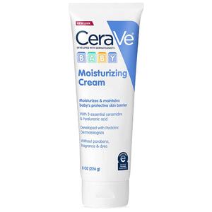 CeraVe Baby Cream, Gentle Moisturizing Cream with Ceramides, Fragrance, Paraben, Dye & Phthalates Free, Rich & Non-Greasy Feel, Gentle Baby Skin Care, 8 Ounce (8 Ounce (Pack of 4))