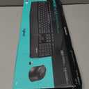 Logitech MK345 Wireless Keyboard and Mouse Combo with Palm Rest, 2.4 GHz USB Receiver, Compatible with PC, Laptop, Black (1 Pack)