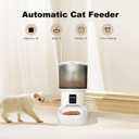 Automatic Cat Feeder, Relihom 4L Auto Cat Feeder Dry Food Dispenser, Electric Pet Feeder Dual Power Supply, Programmable Pet Feeder Timed 1-6 Meals Per Day, 1-9 Portion