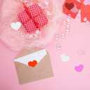 3 x 600 Pcs 3 Sizes 4 Colors Assorted Heart Stickers Self Adhesive Foam Hearts Valentine Heart Shaped Decals in Glitter and Matte Red Pink White Light Pink for Valentine's Day Crafts Dcor
