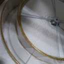 Modern Drum Chandelier, 24" Gold Chandelier for Dining Room